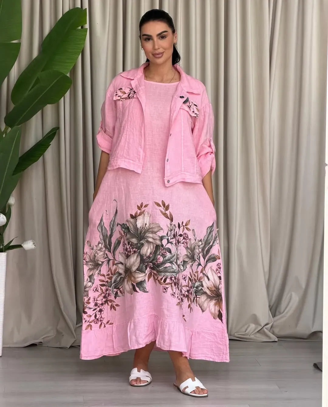 Linen Dress & Matching Jacket
