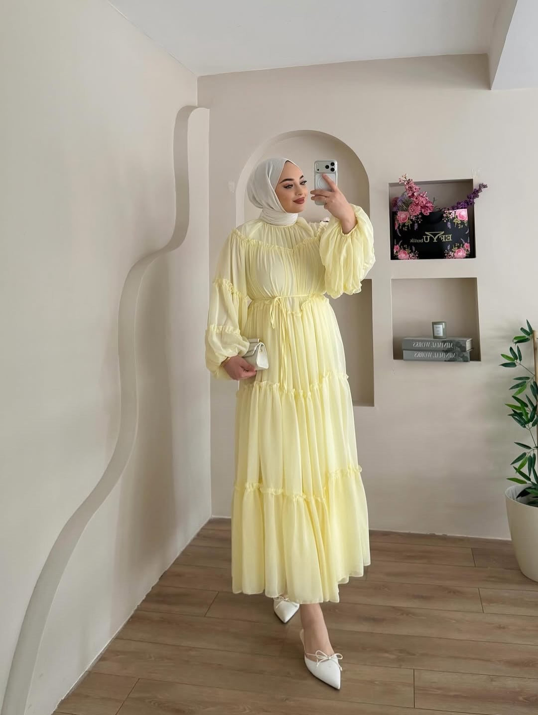 Tiered Chiffon Dress