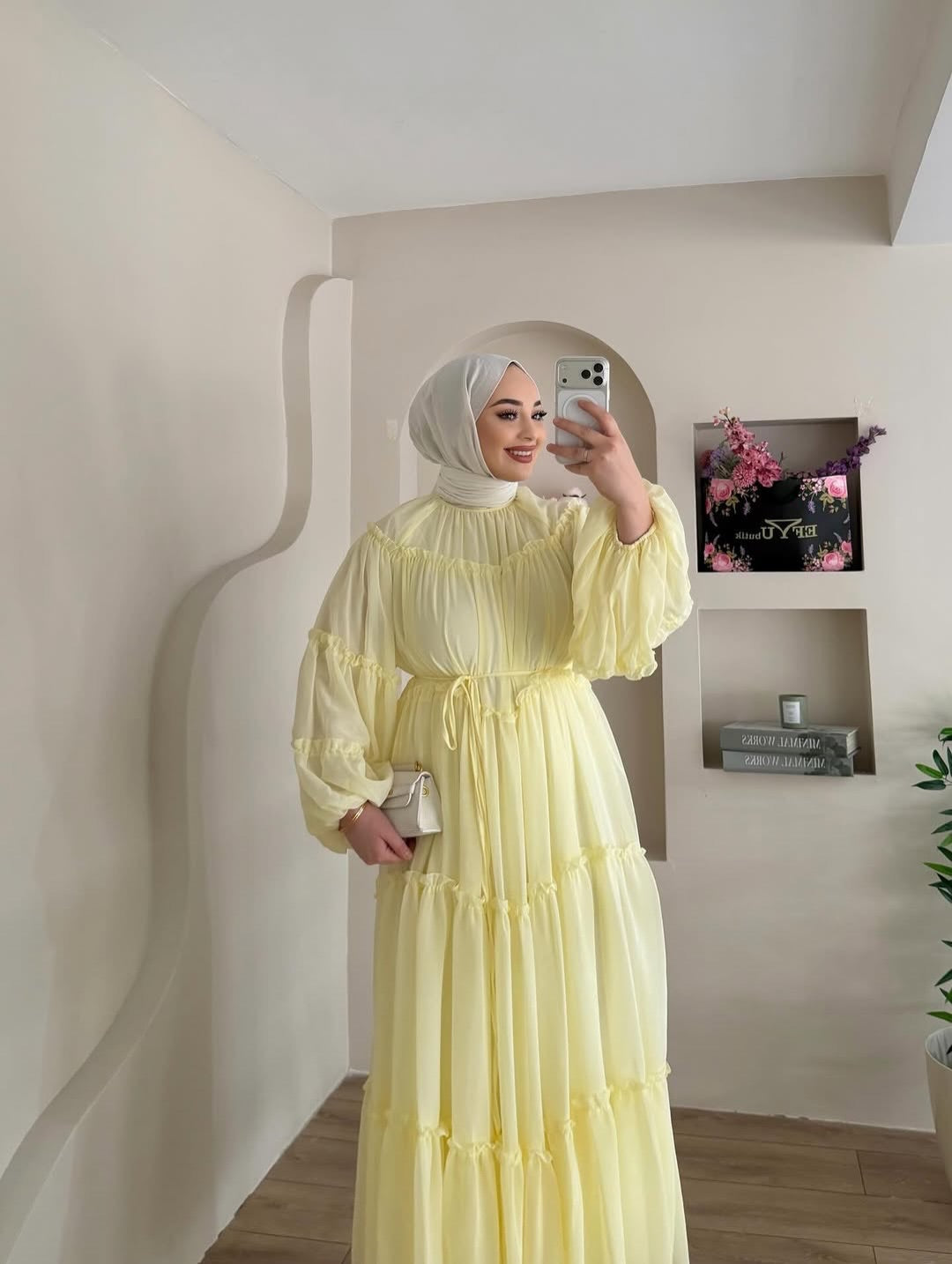 Tiered Chiffon Dress