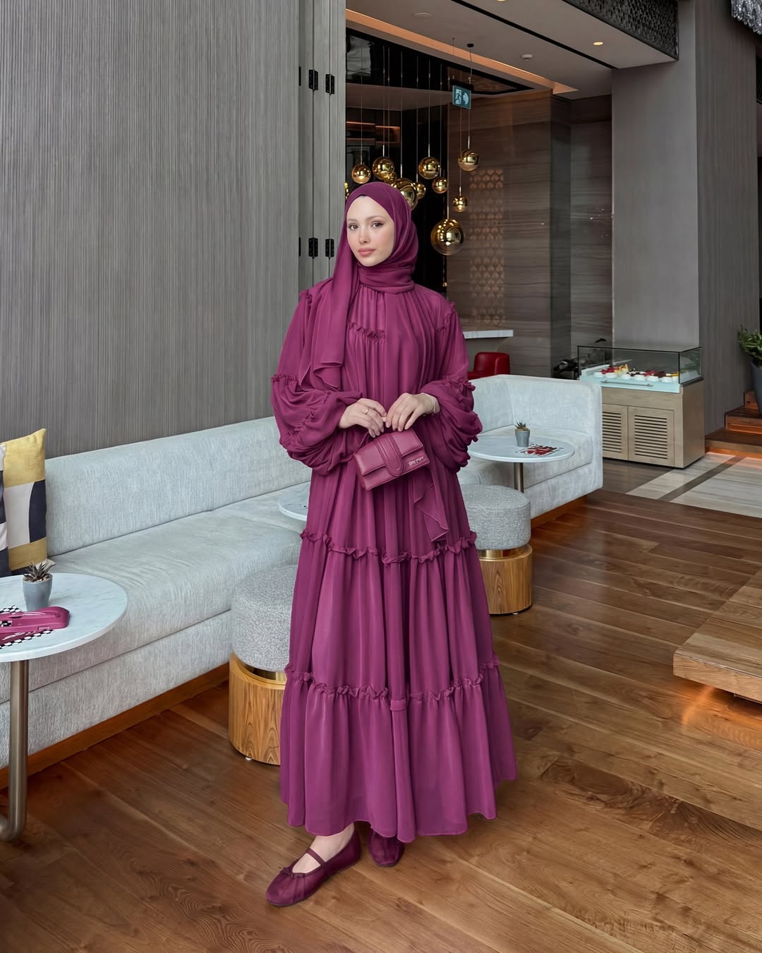 Tiered Chiffon Dress