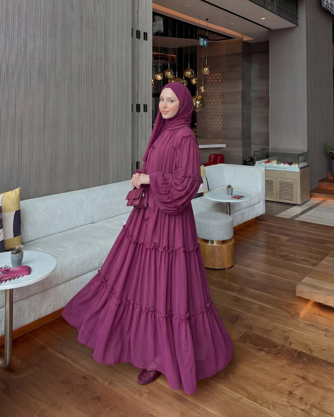 Tiered Chiffon Dress