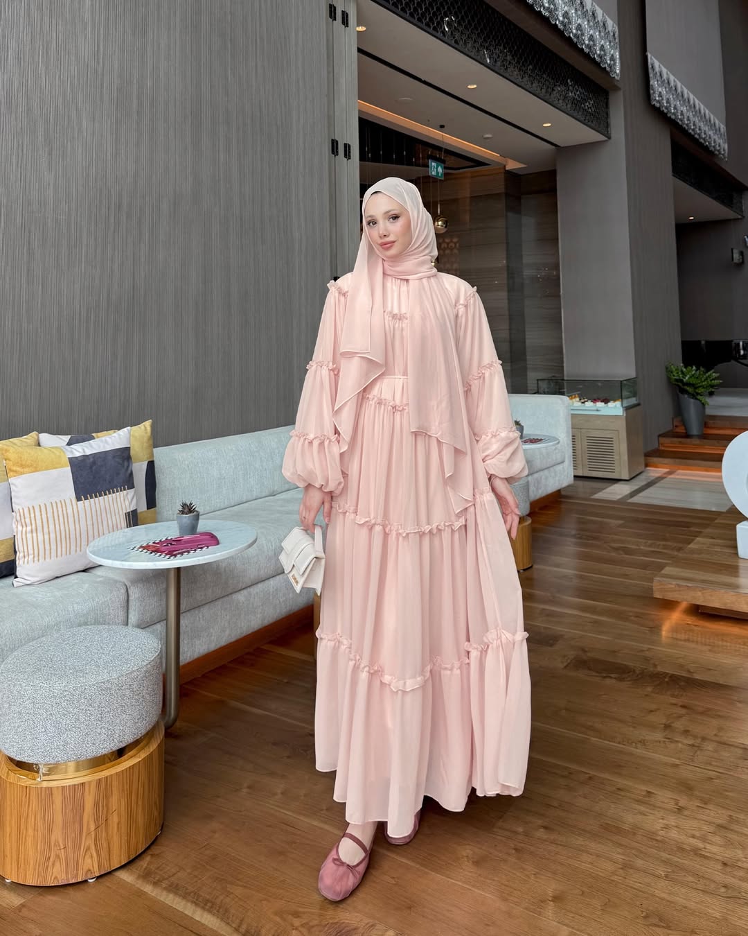 Tiered Chiffon Dress