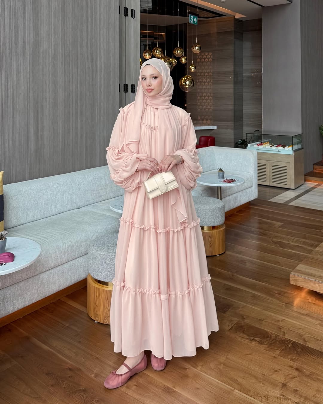 Tiered Chiffon Dress