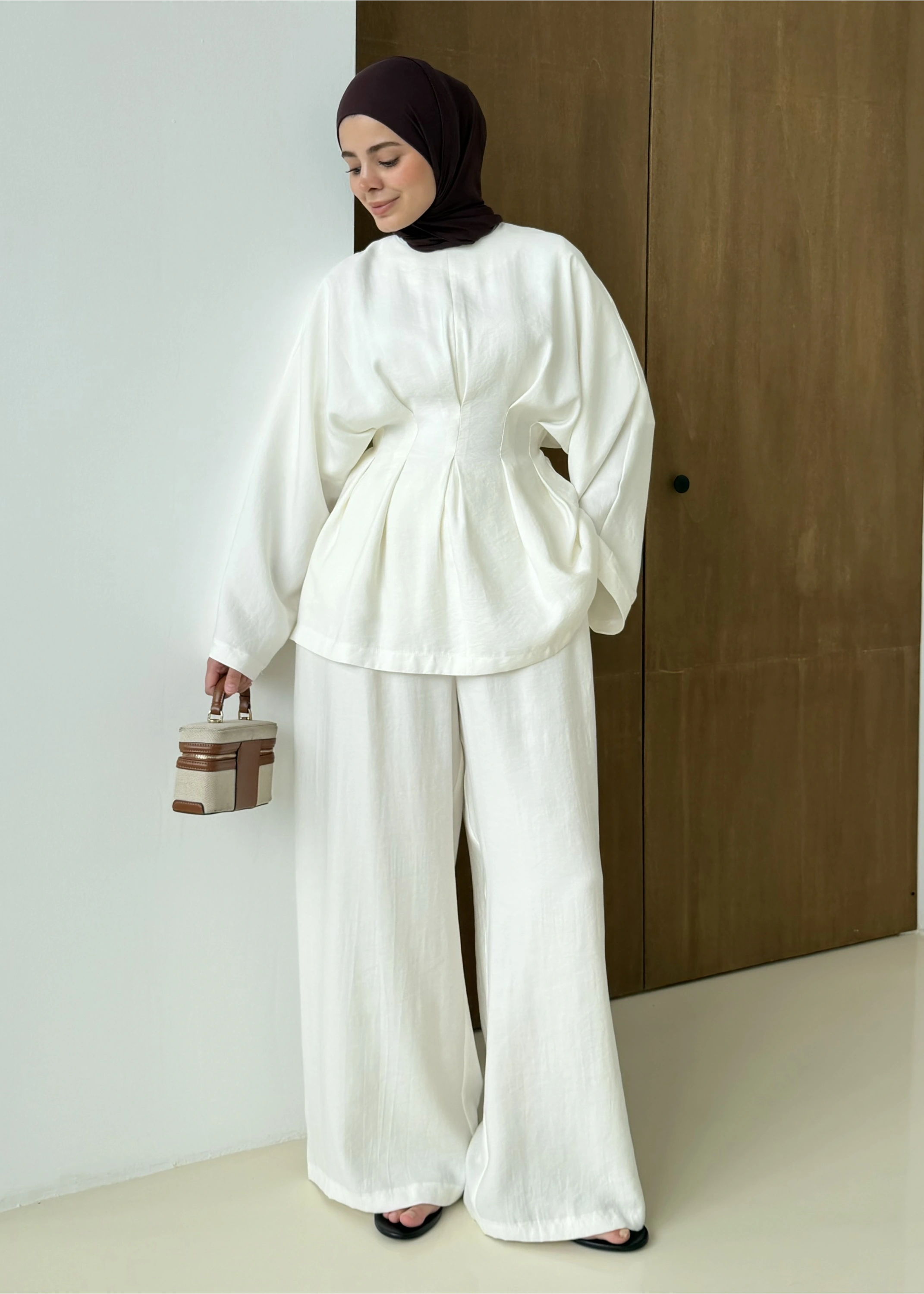 Peplum Wide-Leg Set