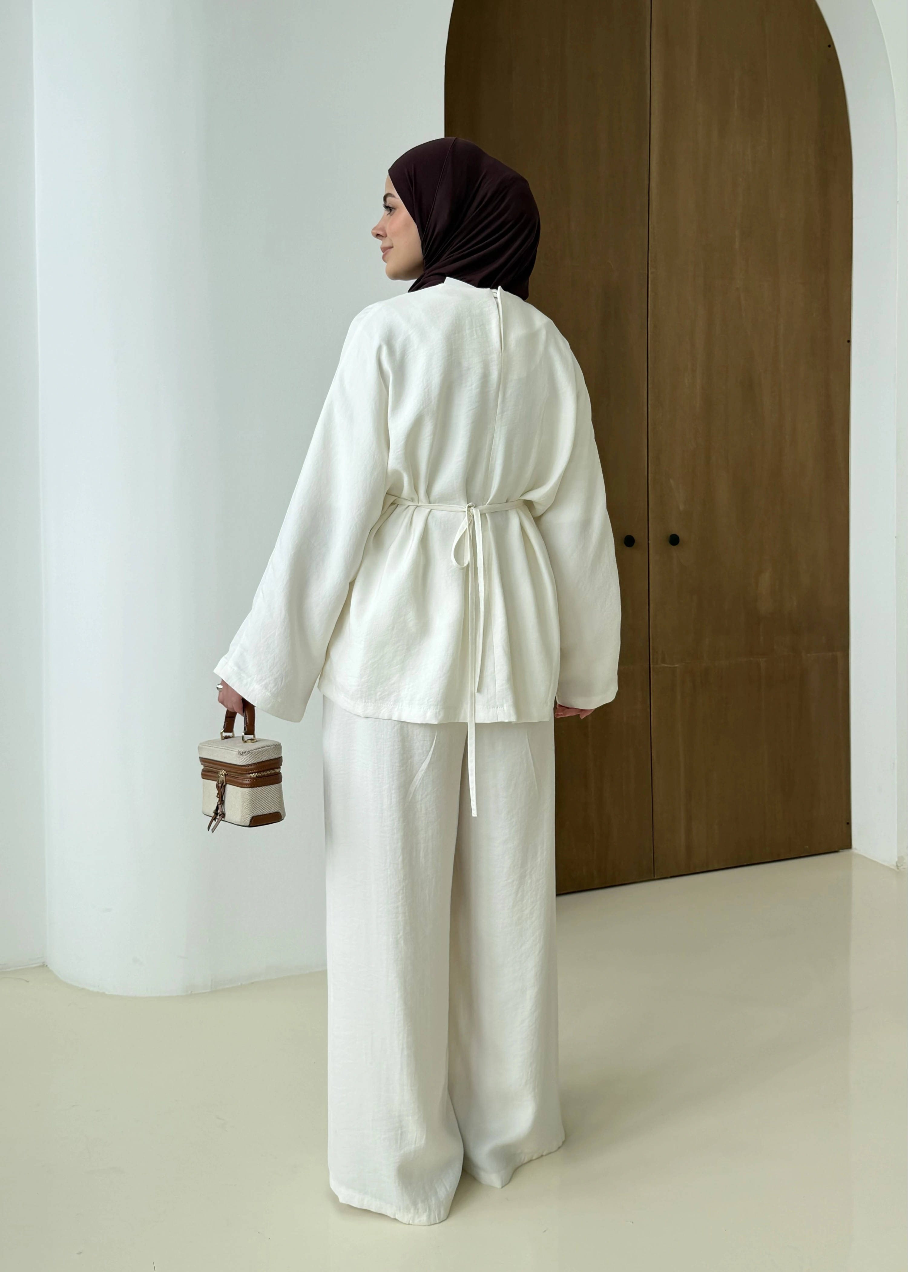 Peplum Wide-Leg Set