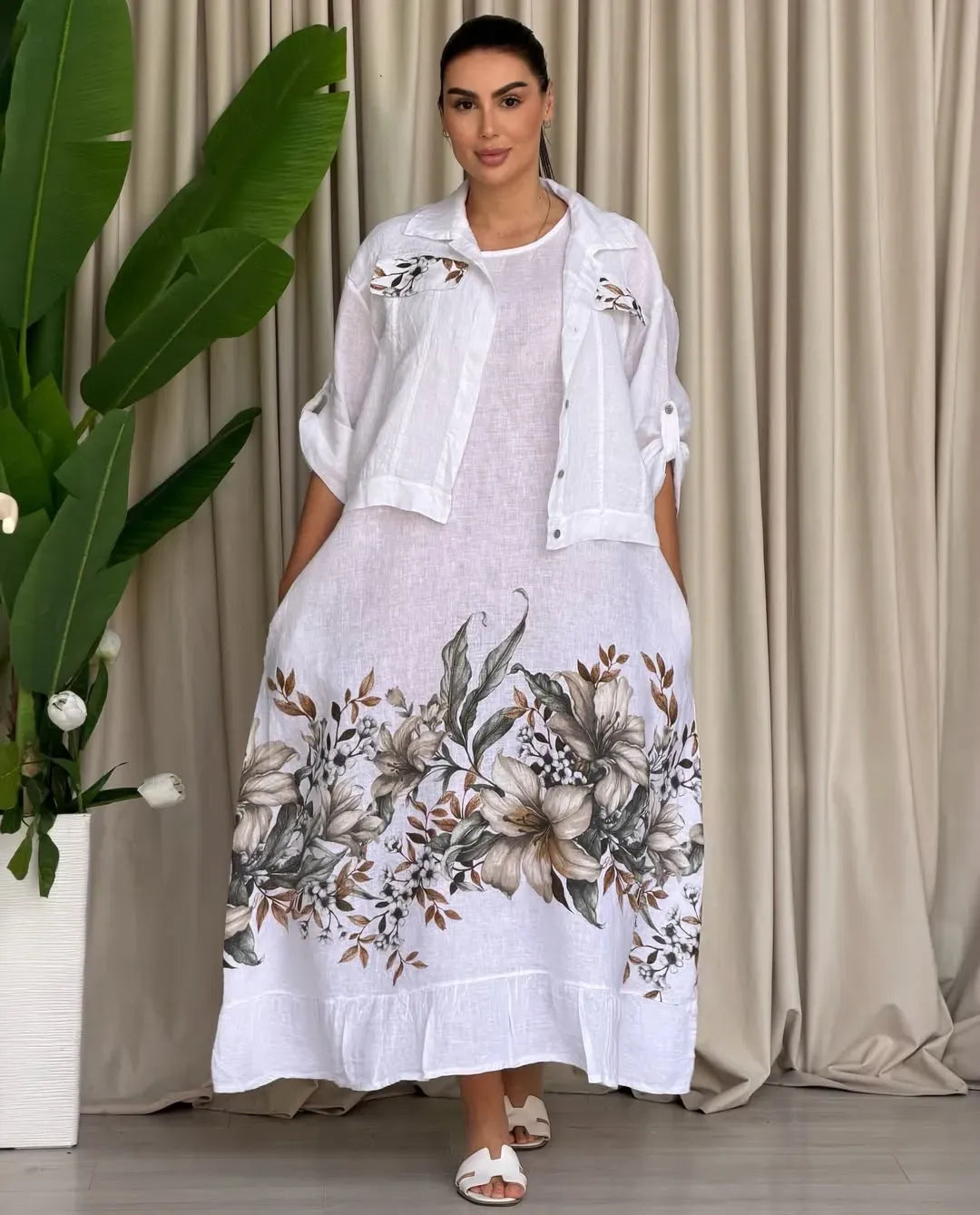 Linen Dress & Matching Jacket