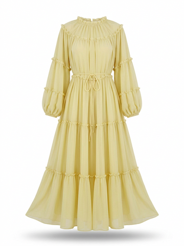 Tiered Chiffon Dress