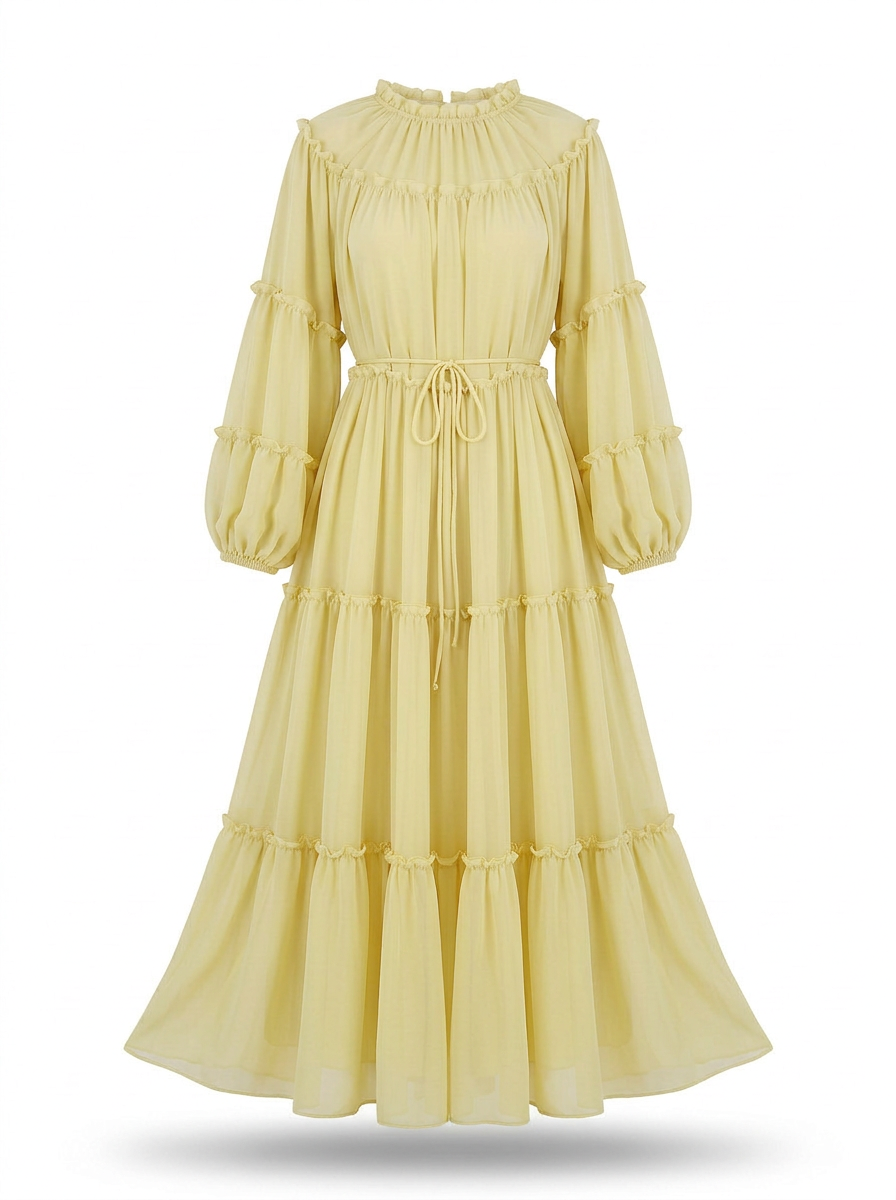 Tiered Chiffon Dress