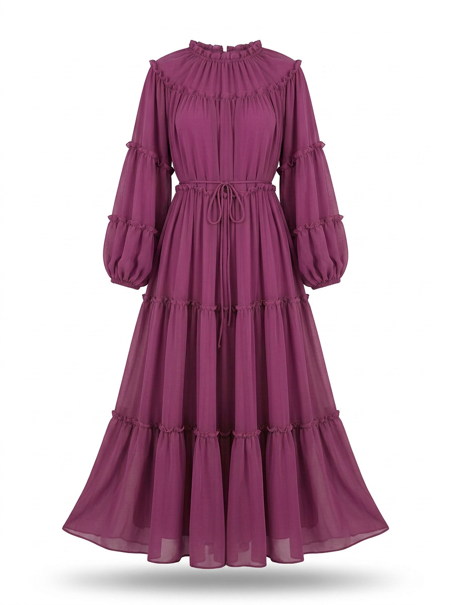 Tiered Chiffon Dress