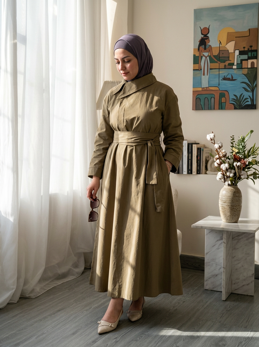 Rhea Trench Dress