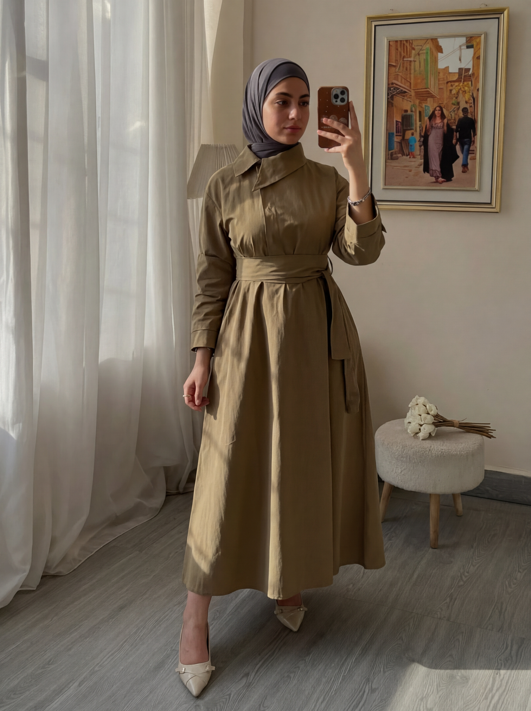 Rhea Trench Dress