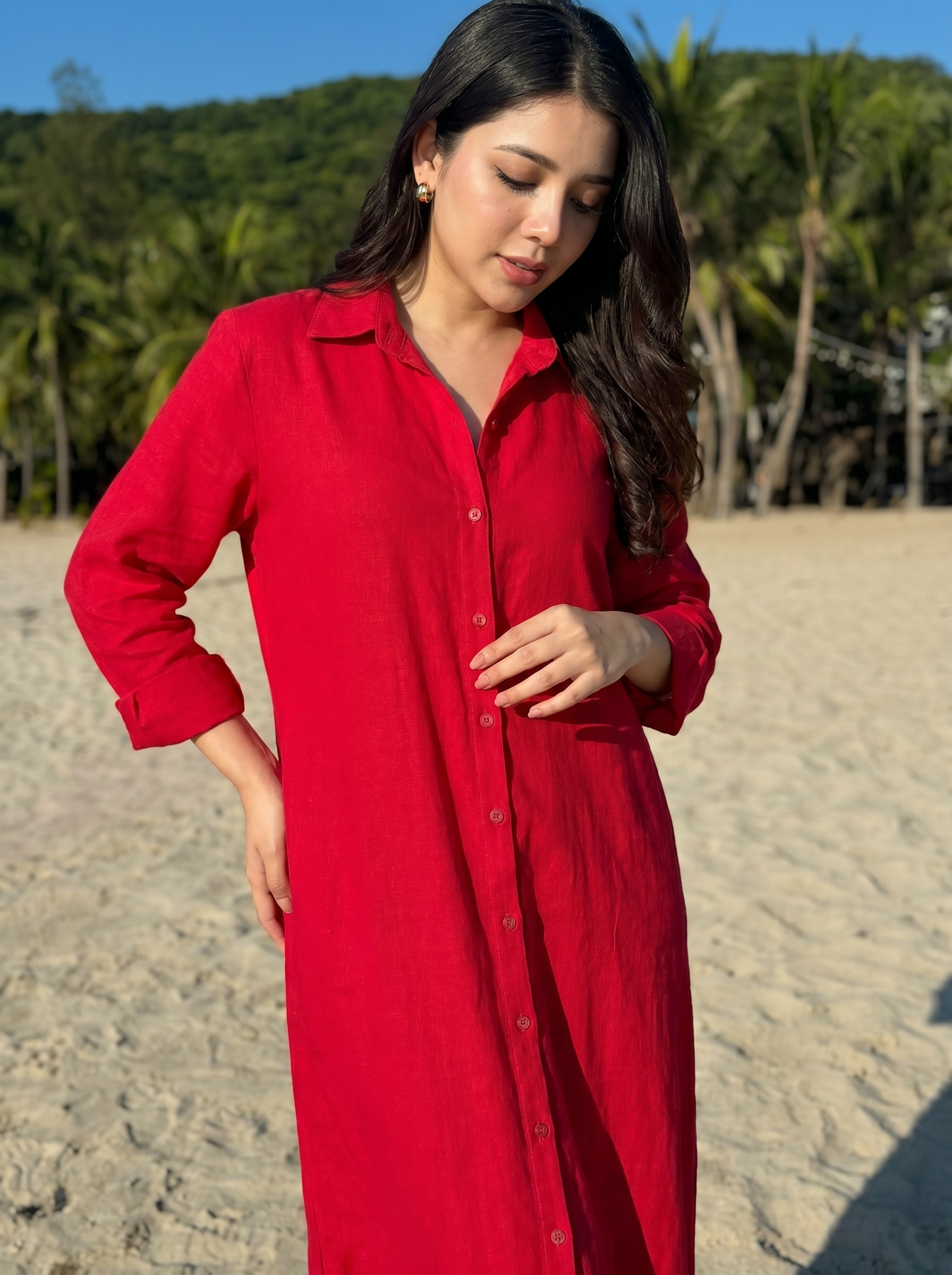 Oversized Shirt Dress