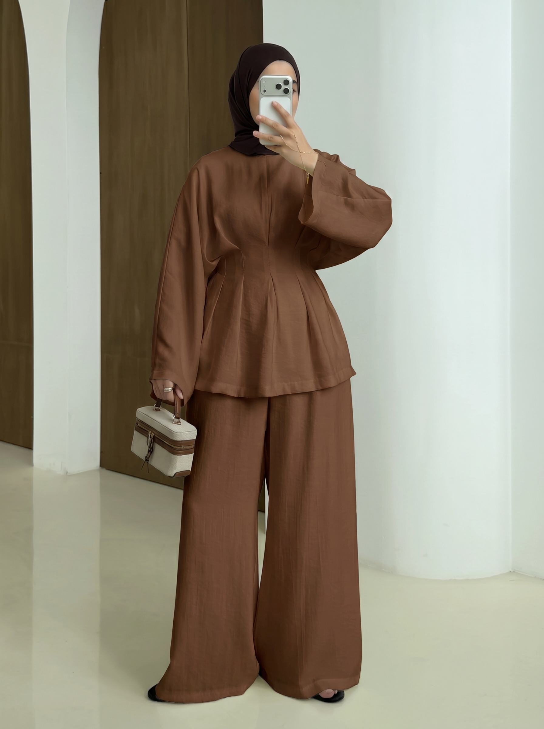Peplum Wide-Leg Set